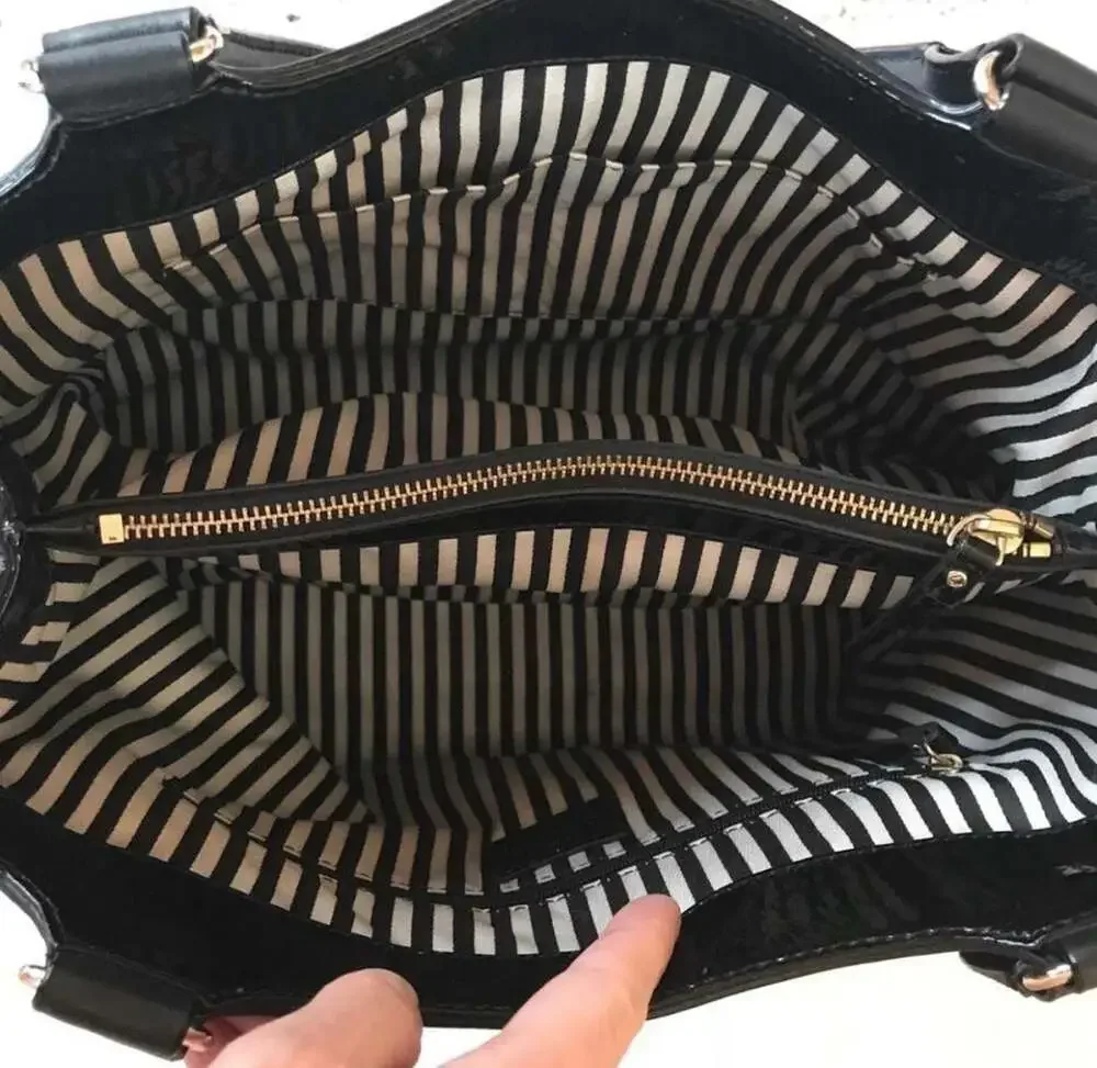 Kate Spade Hampton Road Melody Satchel Black buttery Leather Handbag